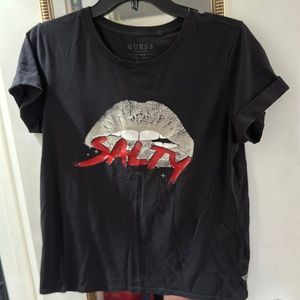 Guess Los Angeles shirt with the “salty with lips”
